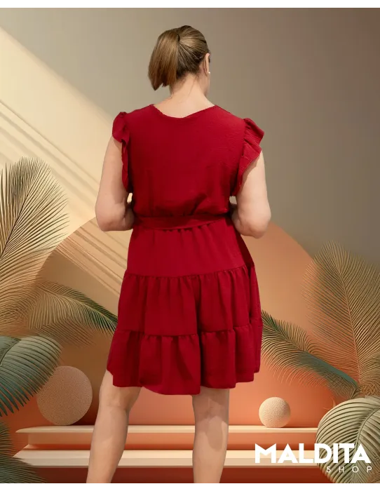 Vestido Corto Livie Burgundy