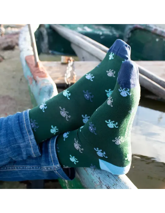 Calcetines Pulpos Verde · SomosOcéano