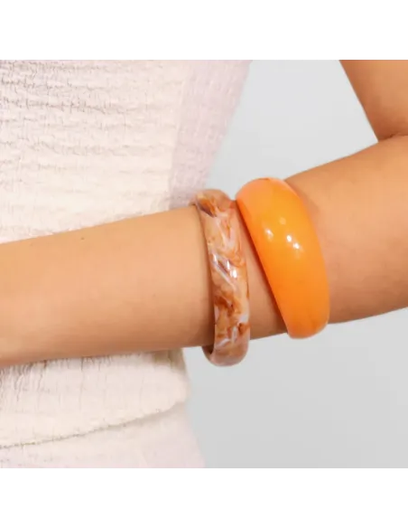 Pulsera Anartxy Resin Naranja · Resina Reciclada con Estilo