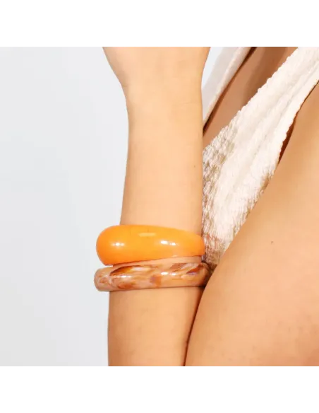 Pulsera Anartxy Resin Naranja · Resina Reciclada con Estilo
