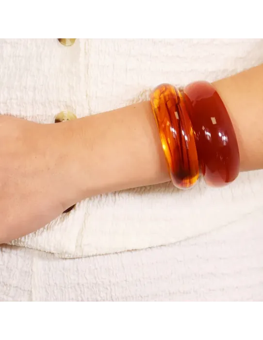 Pulsera Anartxy Resin Café · Pulsera Bold de Resina Reciclada