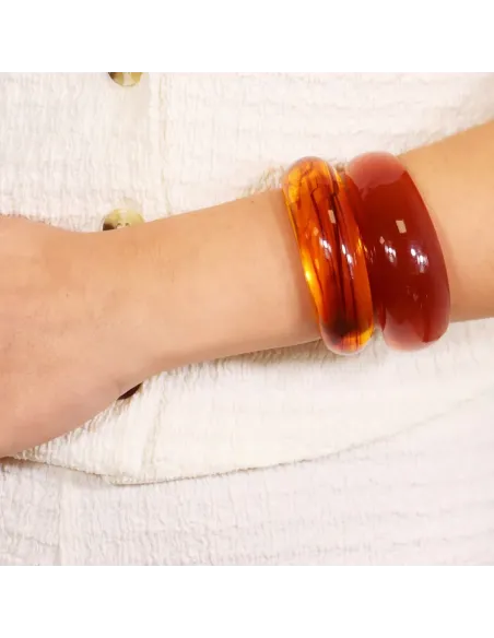 Pulsera Anartxy Resin Café · Pulsera Bold de Resina Reciclada