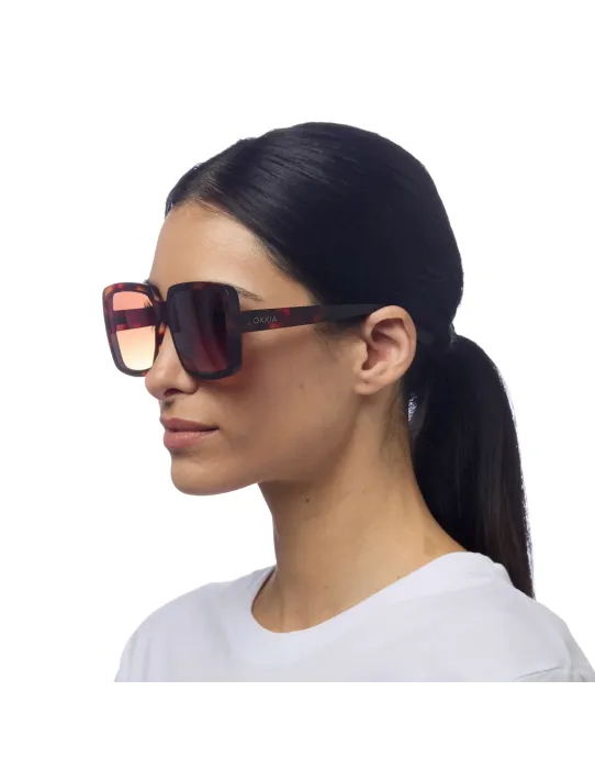 Gafas de Sol Okkia Alessia Classic Havana | Estilo Cat Eye Soft Touch UV 400 | Maldita