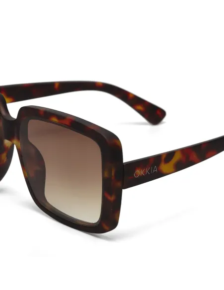 Gafas de Sol Okkia Alessia Classic Havana | Estilo Cat Eye Soft Touch UV 400 | Maldita