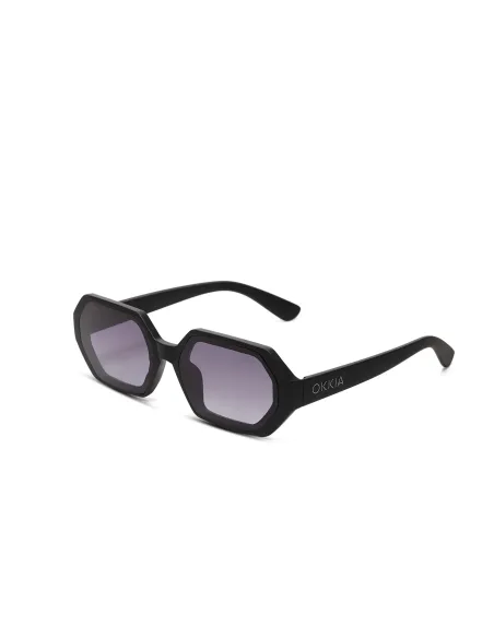 Gafas de Sol Okkia Andrea Negro | Montura Cuadrada Soft Touch UV 400 | Maldita