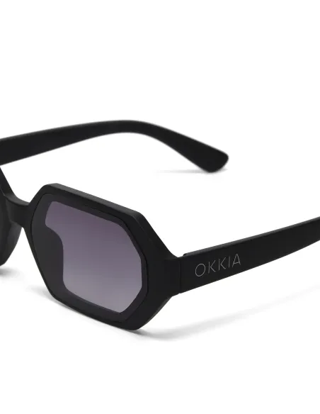 Gafas de Sol Okkia Andrea Negro | Montura Cuadrada Soft Touch UV 400 | Maldita