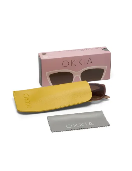 Gafas de Sol Okkia Silvia Pink Havana | Montura Carey Fucsia Soft Touch UV 400 | Maldita