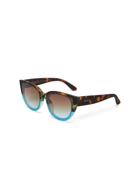 Gafas de Sol Okkia Silvia Habana y Azul | Montura Carey Azul Soft Touch UV 400 | Maldita