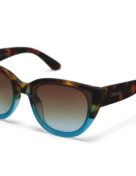Gafas de Sol Okkia Silvia Habana y Azul | Montura Carey Azul Soft Touch UV 400 | Maldita