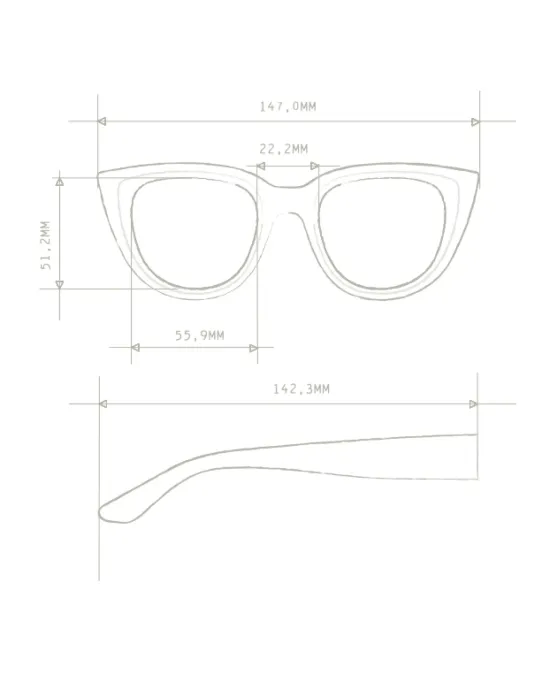 Gafas de Sol Okkia Silvia Habana y Azul | Montura Carey Azul Soft Touch UV 400 | Maldita