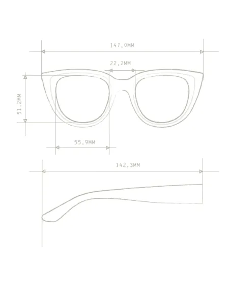 Gafas de Sol Okkia Silvia Habana y Azul | Montura Carey Azul Soft Touch UV 400 | Maldita