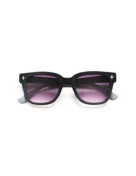 Gafas de Sol Okkia Giovanni Negro y Gris | Montura Cuadrada Soft Touch UV 400 | Maldita