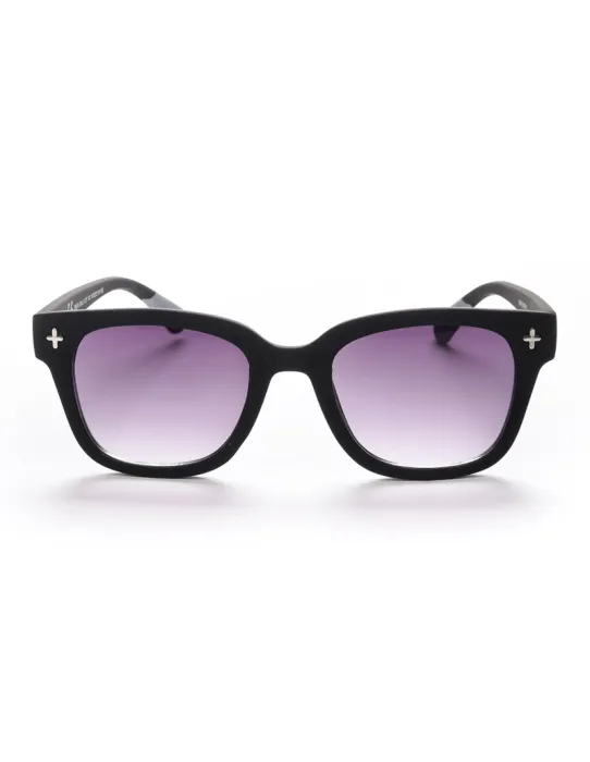 Gafas de Sol Okkia Giovanni Negro y Gris | Montura Cuadrada Soft Touch UV 400 | Maldita