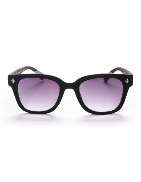 Gafas de Sol Okkia Giovanni Negro y Gris | Montura Cuadrada Soft Touch UV 400 | Maldita