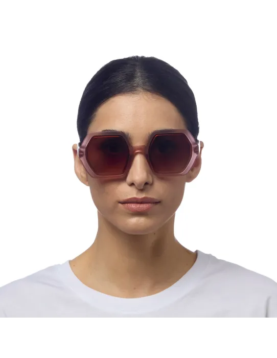 Gafas de Sol Okkia Emma Pink Havana | Montura Hexagonal Soft Touch UV 400 | Maldita