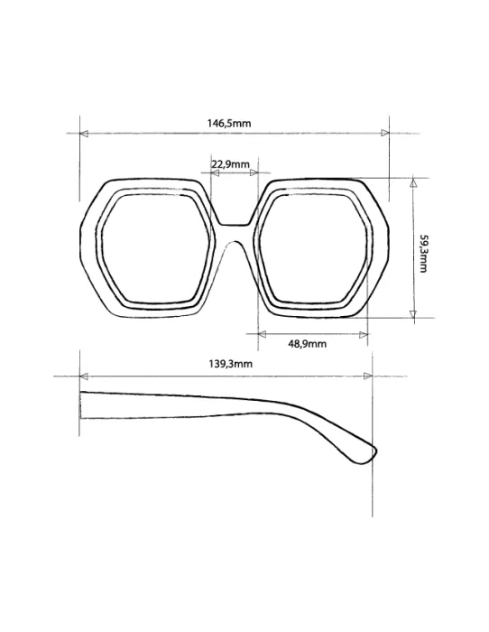 Gafas de Sol Okkia Emma Pink Havana | Montura Hexagonal Soft Touch UV 400 | Maldita