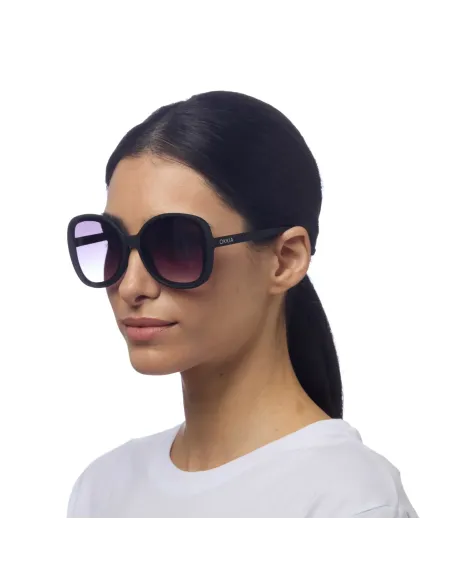 Gafas de Sol Okkia Anna Negro | Montura Redonda Soft Touch UV 400 | Maldita