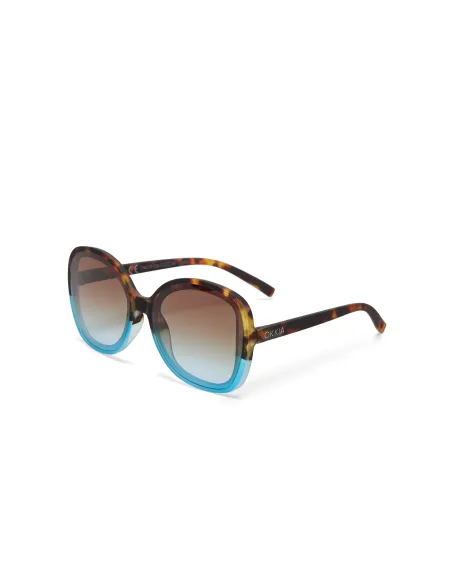 Gafas de Sol Okkia Anna Habana y Azul | Montura Redonda Soft Touch UV 400 | Maldita