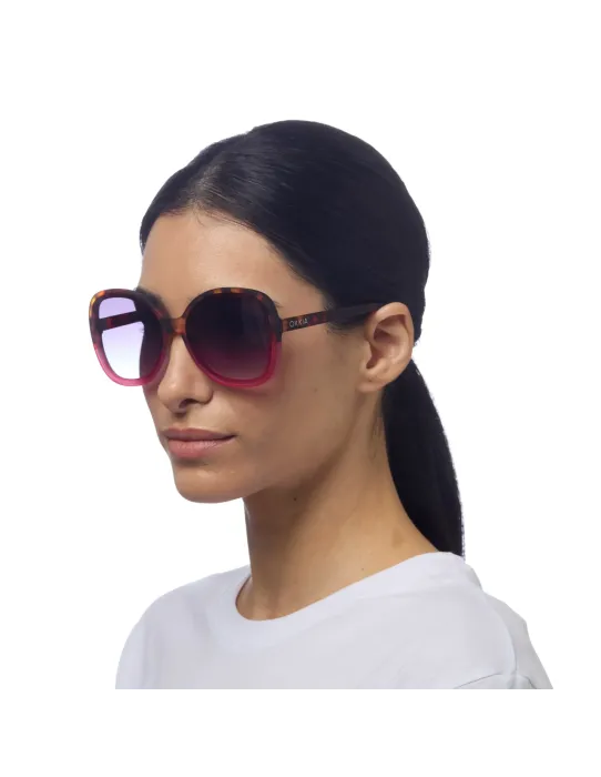 Gafas de Sol Okkia Anna Habana Rosa | Montura Redonda Soft Touch UV 400 | Maldita