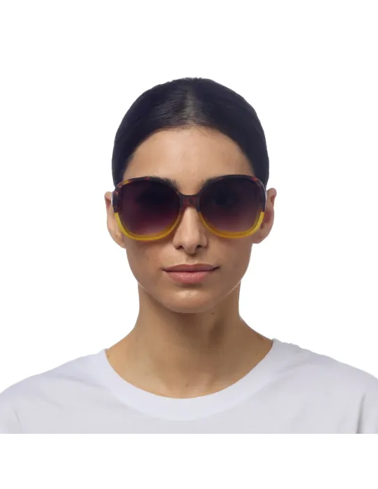 Gafas de Sol Okkia Anna Amarillo Habana | Montura Redonda Soft Touch UV 400 | Maldita 2
