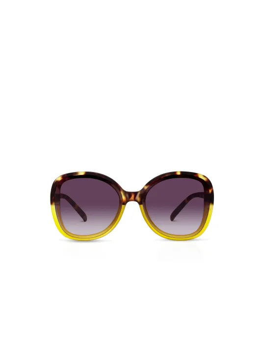 Gafas de Sol Okkia Anna Amarillo Habana | Montura Redonda Soft Touch UV 400 | Maldita