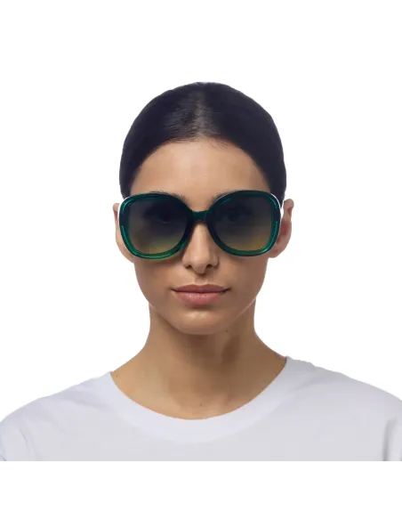 Gafas de Sol Okkia Anna Verde | Montura Redonda Soft Touch UV 400 | Maldita
