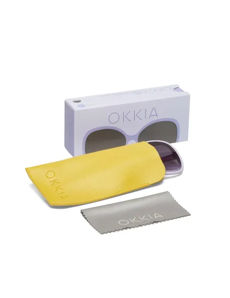Gafas de Sol Okkia Anna Liliac Breeze | Montura Redonda Lila Soft Touch UV 400 | Maldita