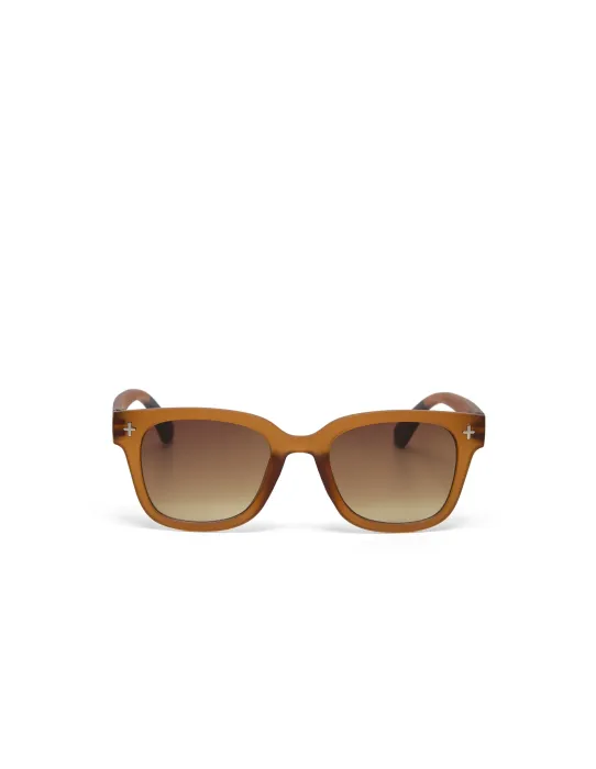 Gafas de Sol Okkia Giovanni Brown | Montura Cuadrada Marrón Soft Touch UV 400 | Maldita