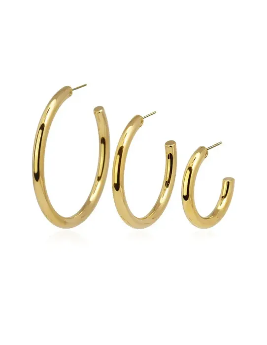 Pendientes Aros Anartxy Marciala · Aros medianos en dorado y plateado