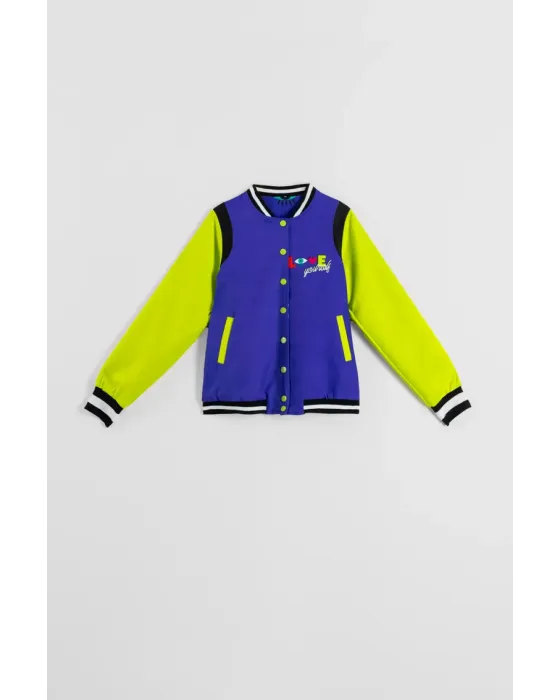 Bomber Reversible Ojos Corazones y Bocas · Lolina Love Yourself