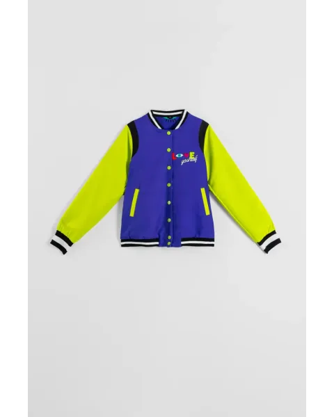 Bomber Reversible Ojos Corazones y Bocas · Lolina Love Yourself