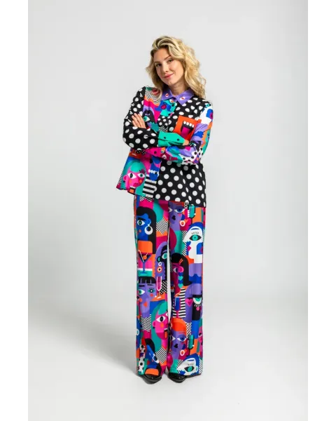 Camisa Combinada Caras Picasso · Lolina ImPERFECTA