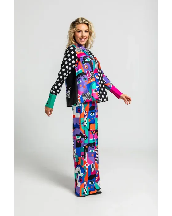 Camisa Combinada Caras Picasso · Lolina ImPERFECTA