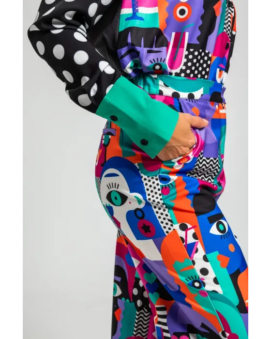Camisa Combinada Caras Picasso · Lolina ImPERFECTA