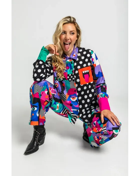 Camisa Combinada Caras Picasso · Lolina ImPERFECTA