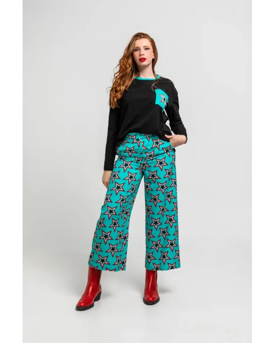 Pantalón Culotte Estrellas Bowie · Lolina Starwoman