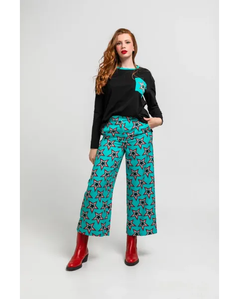 Pantalón Culotte Estrellas Bowie · Lolina Starwoman
