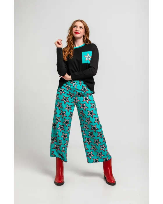 Pantalón Culotte Estrellas Bowie · Lolina Starwoman