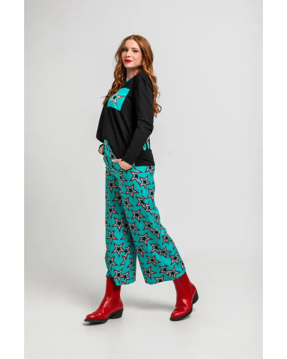 Pantalón Culotte Estrellas Bowie · Lolina Starwoman