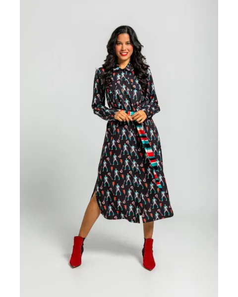 Vestido Camisero Safari Bowie y Rayos · Lolina Let’s Dance