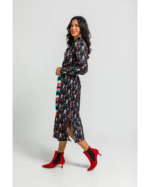Vestido Camisero Safari Bowie y Rayos · Lolina Let’s Dance