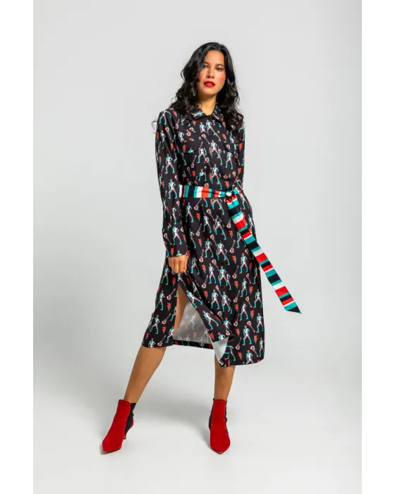 Vestido Camisero Safari Bowie y Rayos · Lolina Let’s Dance