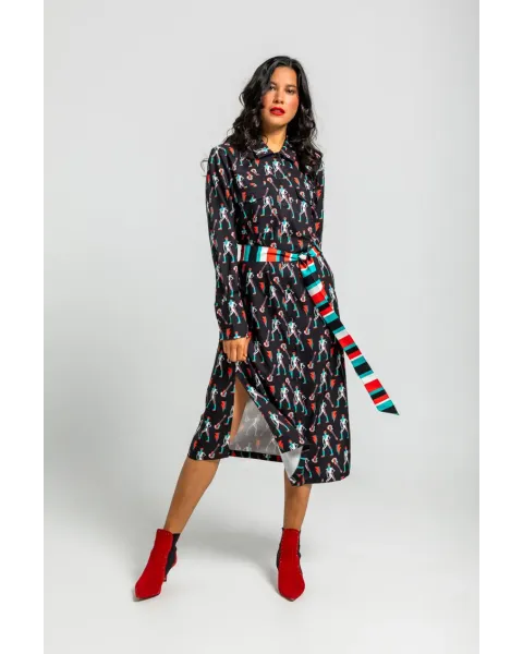 Vestido Camisero Safari Bowie y Rayos · Lolina Let’s Dance