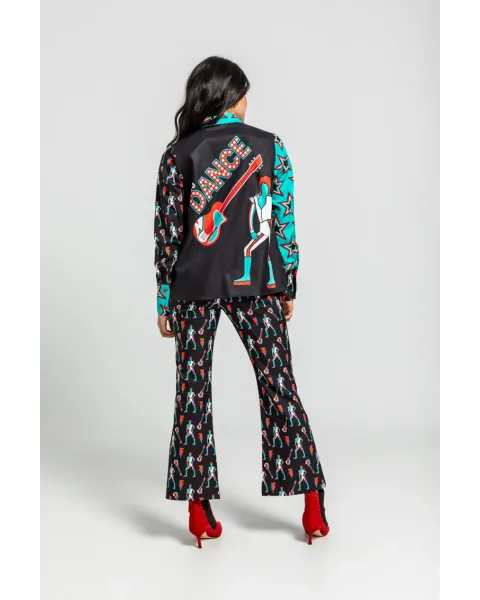 Camisa Combinada Estrellas Bowie · Lolina Starwoman
