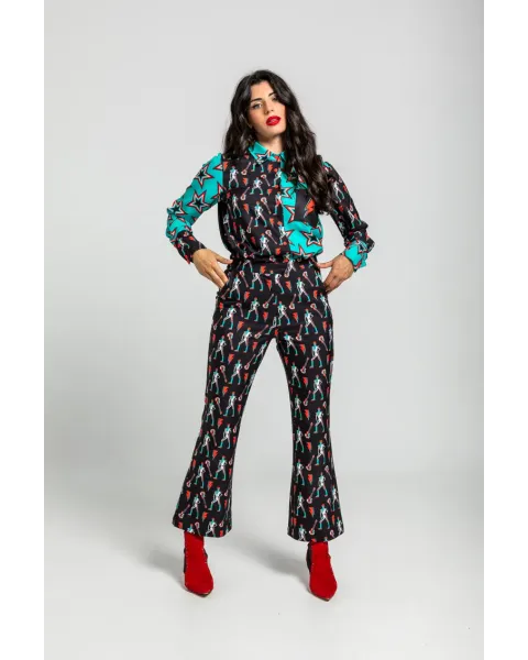 Camisa Combinada Estrellas Bowie · Lolina Starwoman