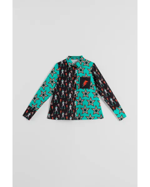 Camisa Combinada Estrellas Bowie · Lolina Starwoman