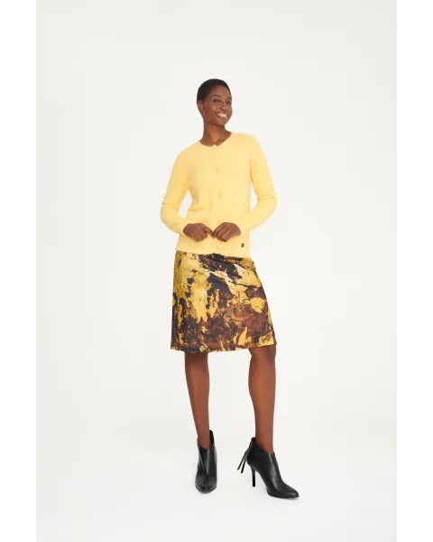 Falda Malalá Salir · Estampado amarillo y negro