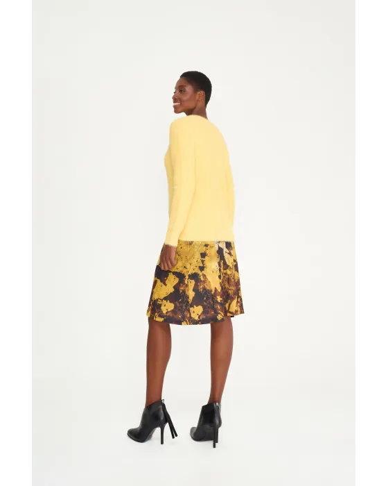 Falda Malalá Salir · Estampado amarillo y negro