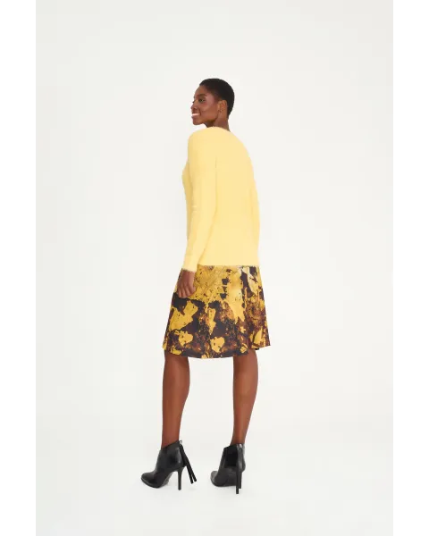 Falda Malalá Salir · Estampado amarillo y negro