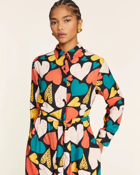 Vestido PepaLoves Corazones Camisero · AW25